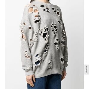‼️R13 OVERSIZED DISTRESSED SWEATSHIRT‼️